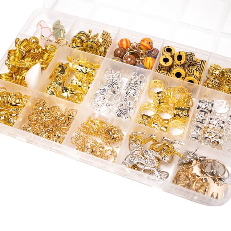Stylish Golden Loc Beads Set