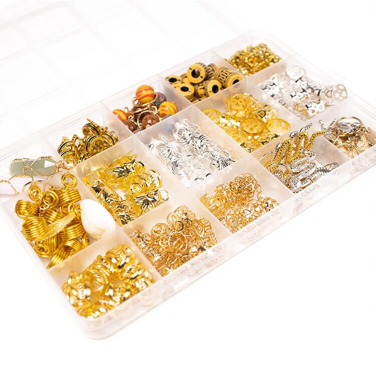 Stylish Golden Loc Beads Set