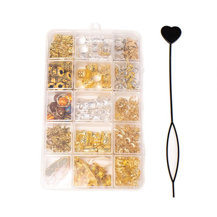Stylish Golden Loc Beads Set